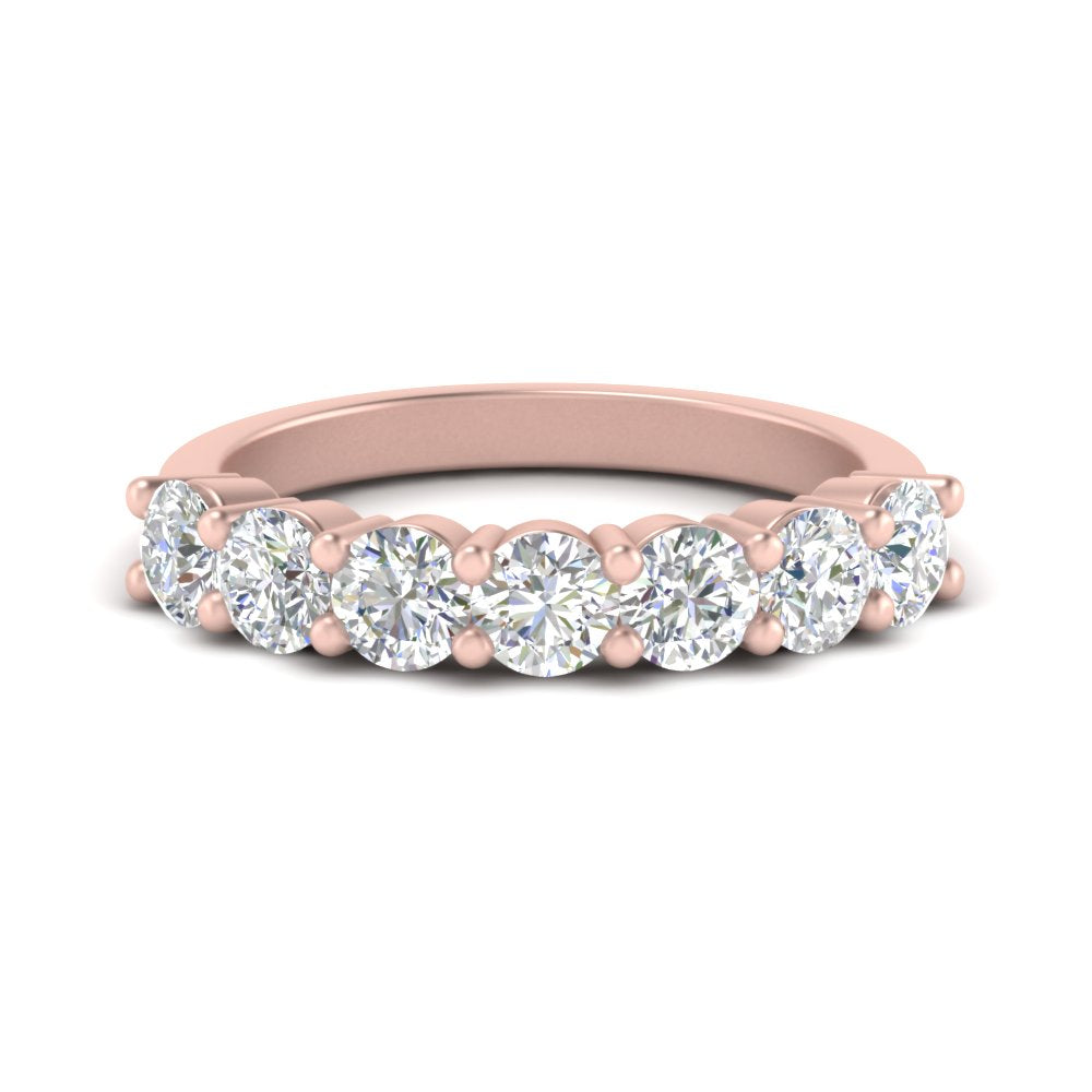 0.20 - 1.50 Carat Lab Grown Shared Prong 7 Stone Diamond Ring For Women 14k Gold