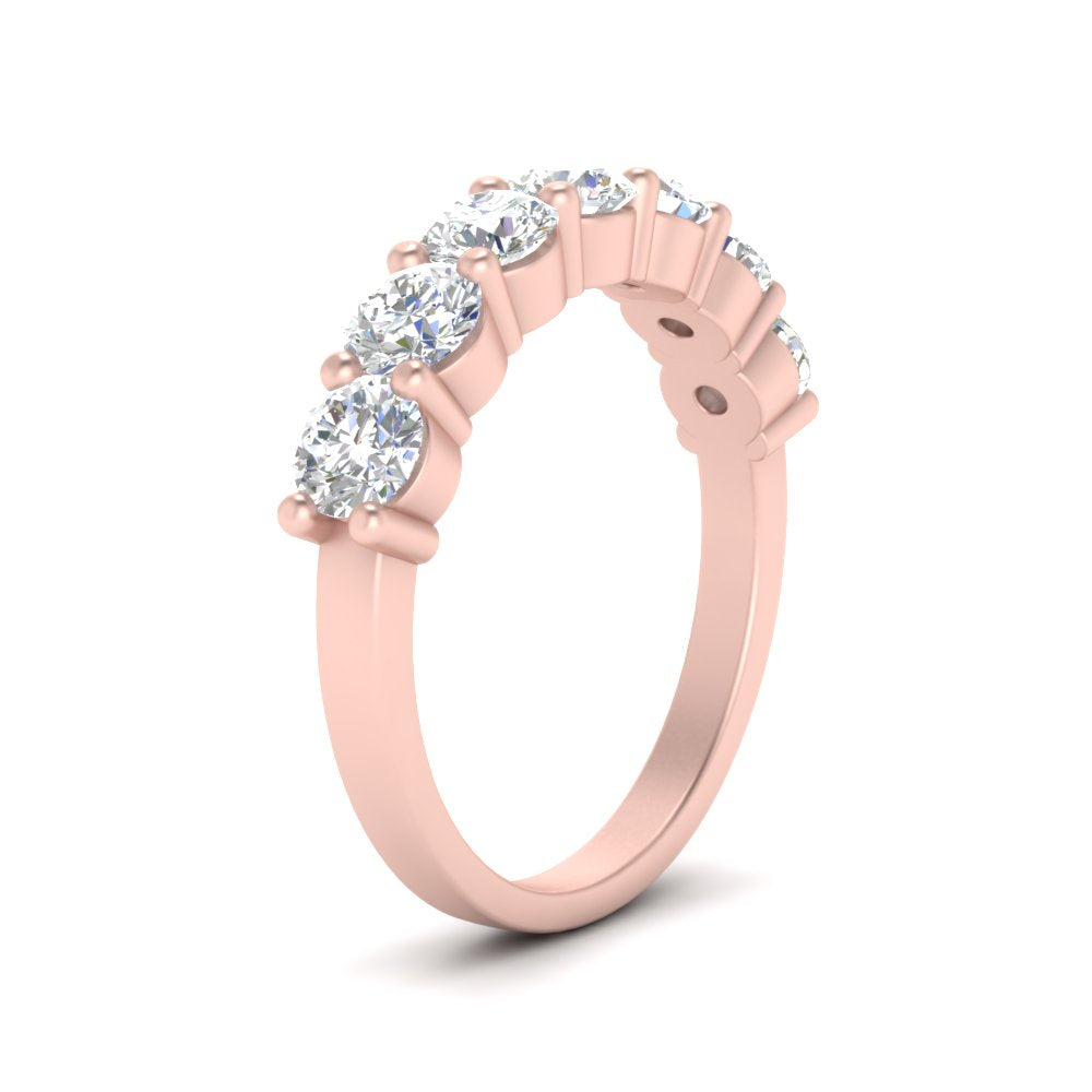 0.20 - 1.50 Carat Lab Grown Shared Prong 7 Stone Diamond Ring For Women 14k Gold