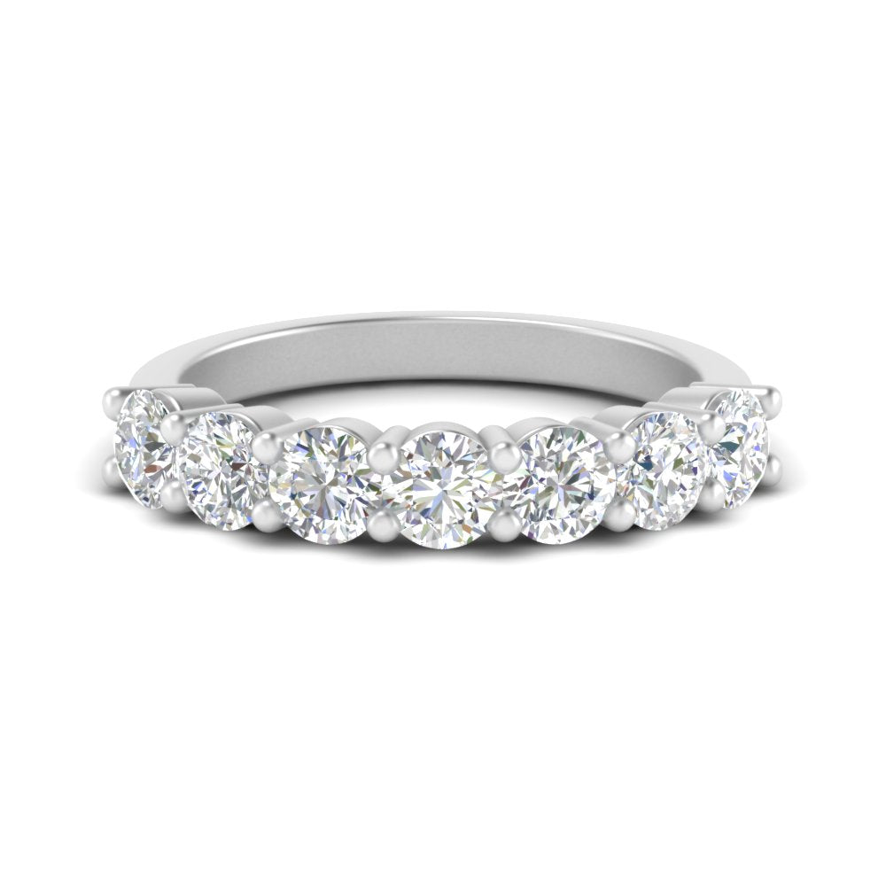 0.20 - 1.50 Carat Lab Grown Shared Prong 7 Stone Diamond Ring For Women 14k Gold