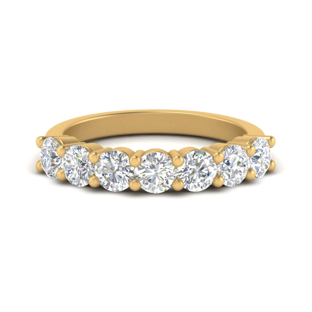 0.20 - 1.50 Carat Lab Grown Shared Prong 7 Stone Diamond Ring For Women 14k Gold