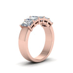 Load image into Gallery viewer, 0.50 To 5 Ct Radiant Cut Lab Diamond Five Stone Wedding Band 14k Gold
