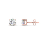 Load image into Gallery viewer, 0.25 To 5 Carat Lab Diamond Round Stud Earring 14K Gold
