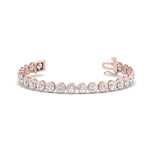 Load image into Gallery viewer, Round Lab Diamond Bezel Set Tennis Bracelet
