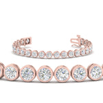 Load image into Gallery viewer, Round Lab Diamond Bezel Set Tennis Bracelet
