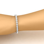 Load image into Gallery viewer, Round Lab Diamond Bezel Set Tennis Bracelet
