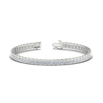 Load image into Gallery viewer, Half Bezel Princess Cut Lab Diamond Tennis Bracelet
