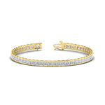 Load image into Gallery viewer, Half Bezel Princess Cut Lab Diamond Tennis Bracelet
