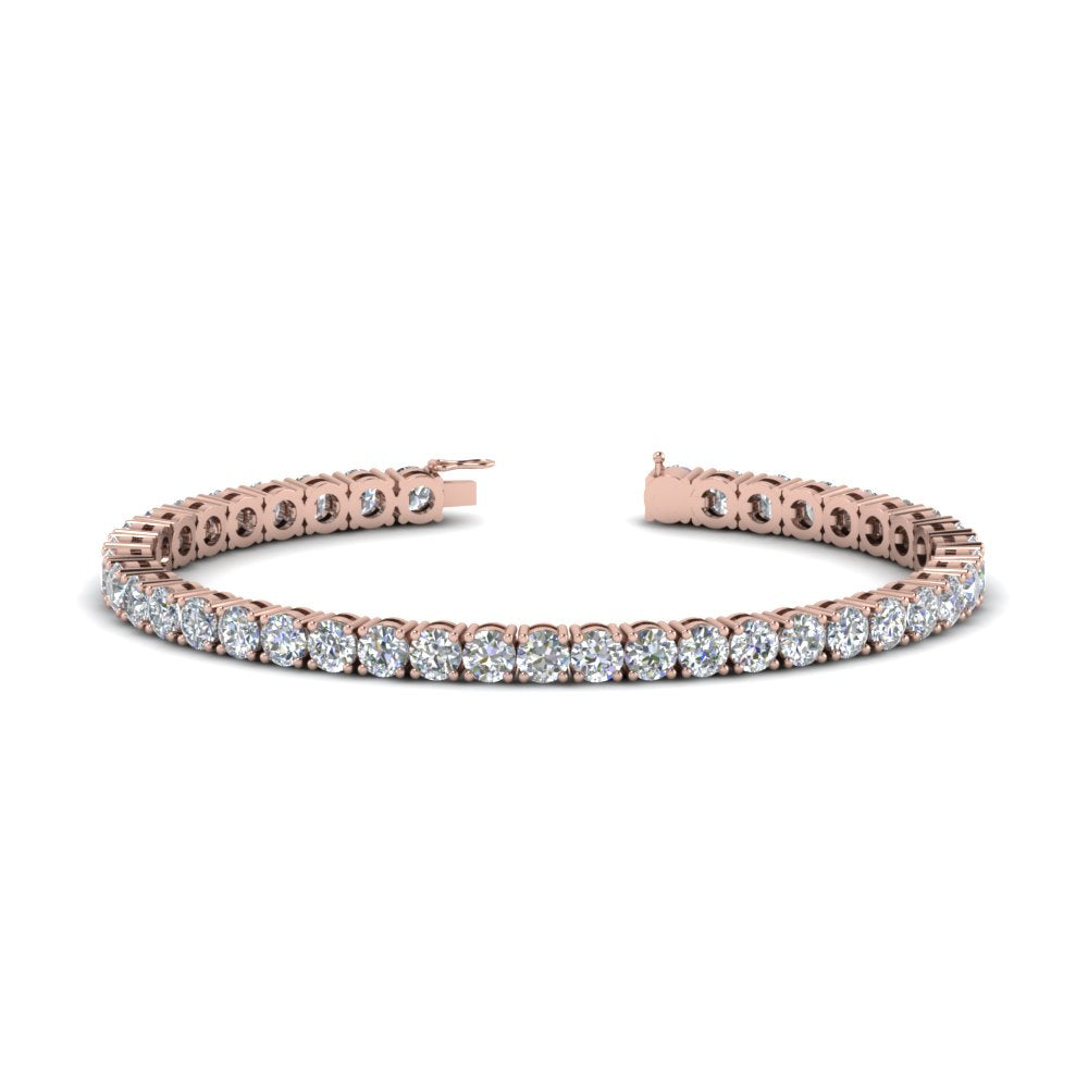 Round Lab Diamond Tennis Bracelet For Women