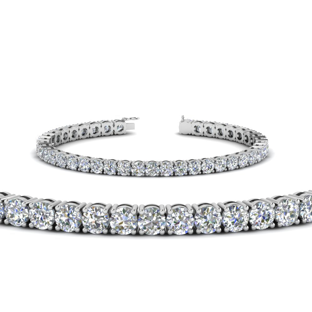 Round Lab Diamond Tennis Bracelet For Women