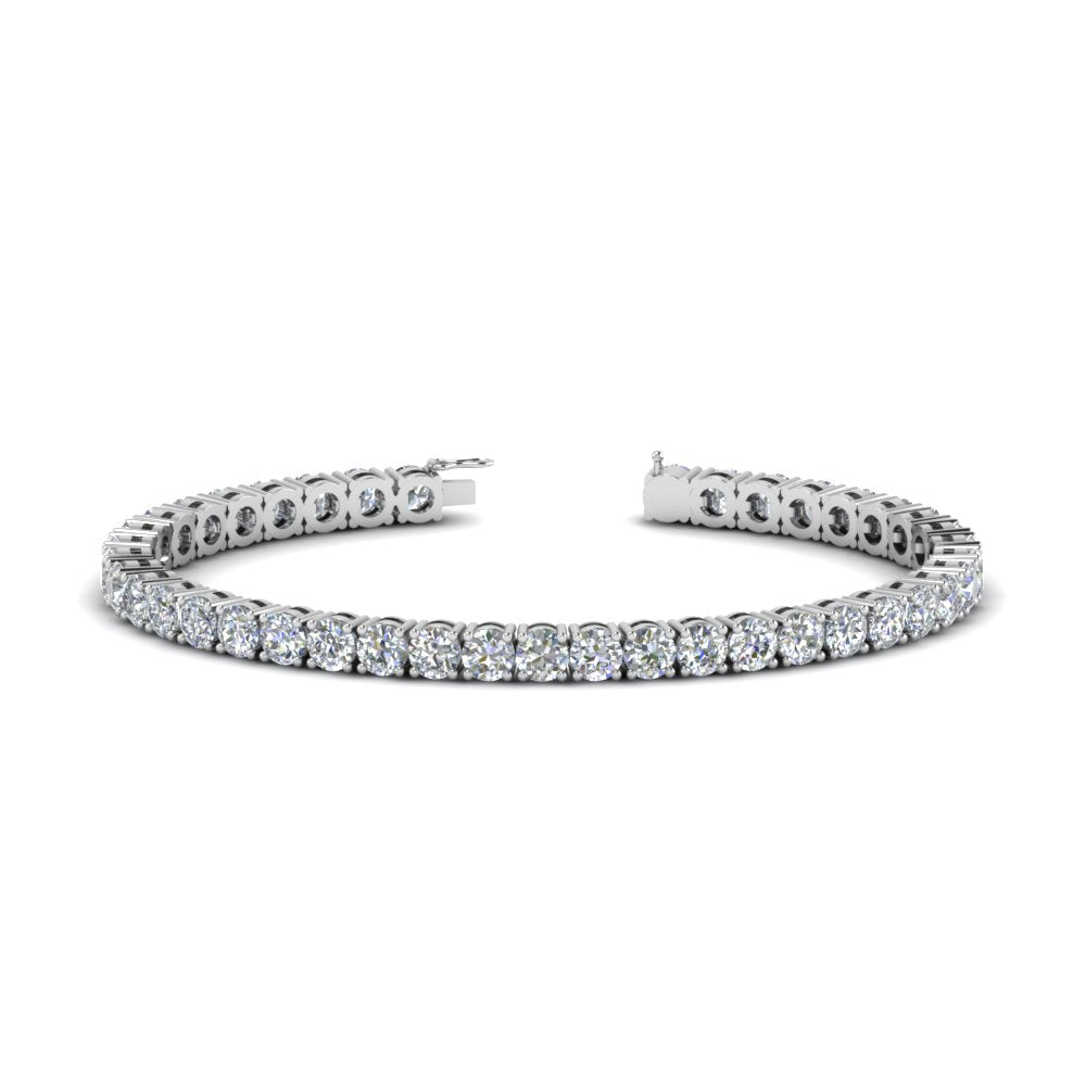 Round Lab Diamond Tennis Bracelet For Women