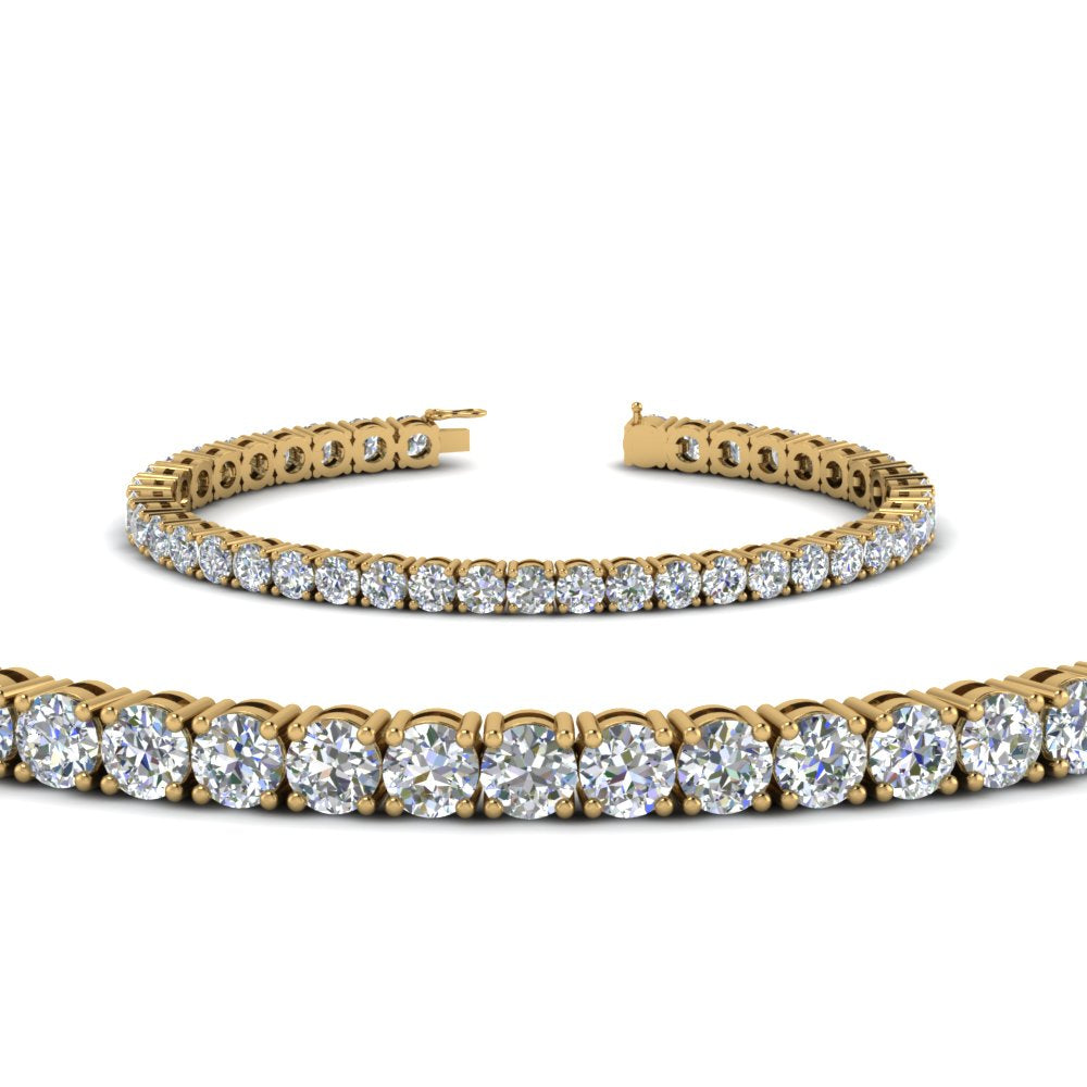 Round Lab Diamond Tennis Bracelet For Women