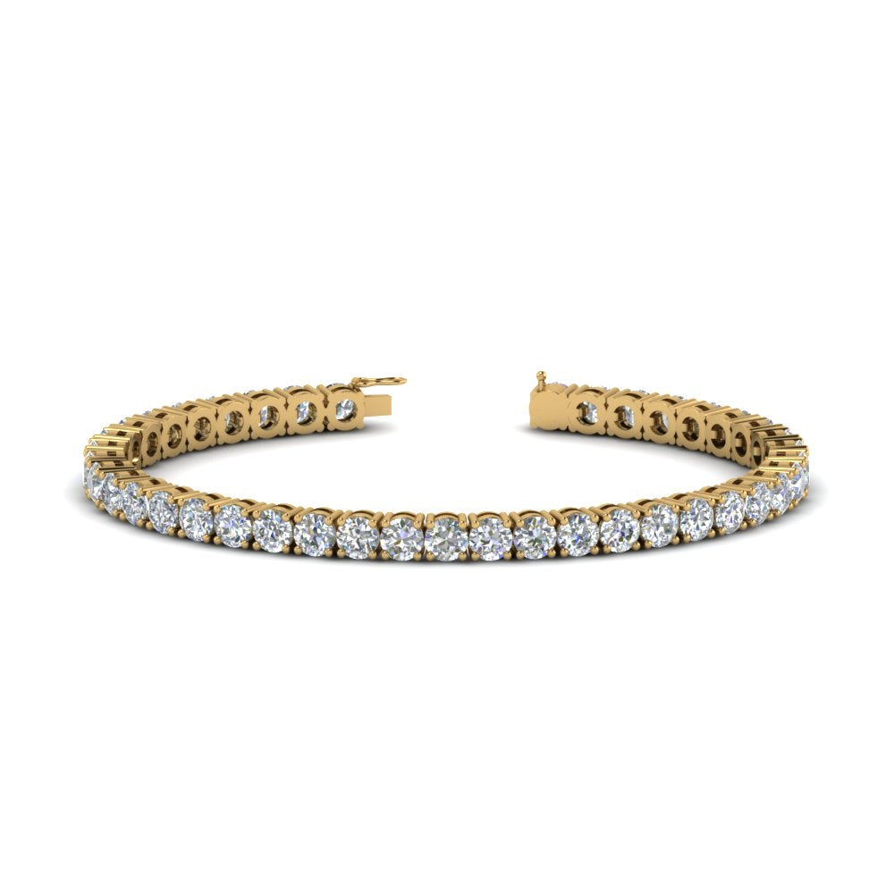 Round Lab Diamond Tennis Bracelet For Women