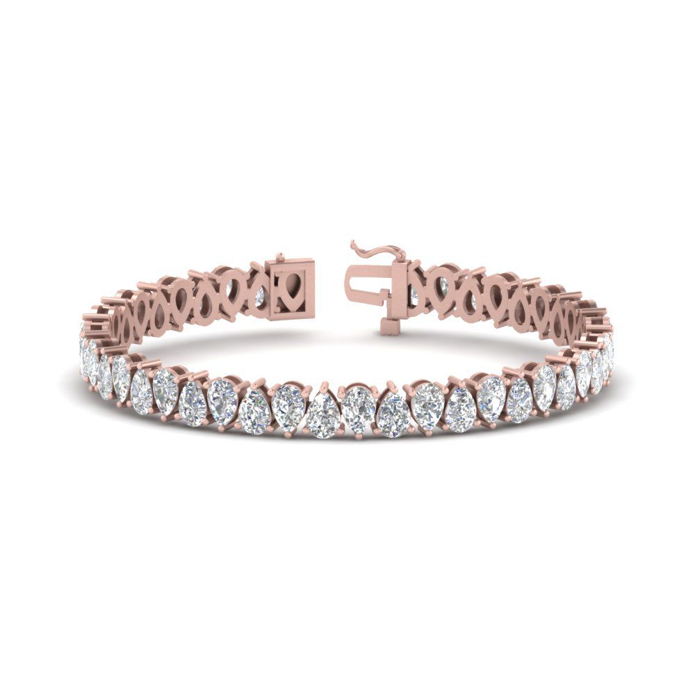Pear Cut Lab Diamond Tennis Bracelet