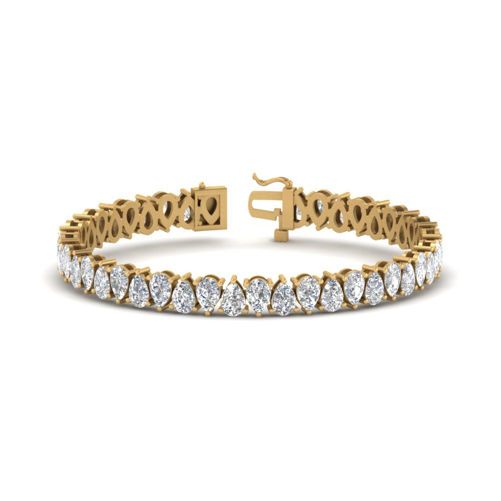 Pear Cut Lab Diamond Tennis Bracelet