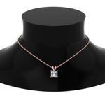 Load image into Gallery viewer, Asscher Lab Diamond Solitaire Pendant For Women 14K Gold
