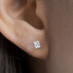 Load image into Gallery viewer, 1/2 To 4 Carat Radiant Cut Lab Created Diamond Women Stud Earring 14K Gold
