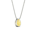Load image into Gallery viewer, 2-carat-bezel-pear-water-drop-vivid-yellow-solitaire-pendant-in-white-gold-fdpd10538pegvyellowangle3-2.00ct-nl-wg.jpg?v=1787819662