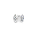 Load image into Gallery viewer, 0.50 To 5 Carat Lab Diamond Marquise Stud Bezel Set Earring For Women 14K Gold
