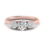 Load image into Gallery viewer, 2 Carat Lab Grown Diamond 3 Stone Engagement Ring 14K Rose Gold
