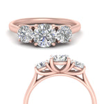 Load image into Gallery viewer, 2 Carat Lab Grown Diamond 3 Stone Engagement Ring 14K Rose Gold
