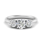 Load image into Gallery viewer, 2 Carat Lab Grown Diamond 3 Stone Engagement Ring 14K White Gold
