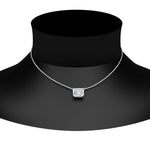 Load image into Gallery viewer, Emerald Cut Lab Diamond East West Solitaire Pendant For Women
