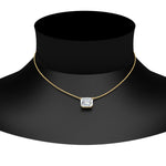 Load image into Gallery viewer, Emerald Cut Lab Diamond East West Solitaire Pendant For Women
