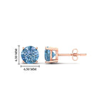 Load image into Gallery viewer, 2-carat-fancy-color-lab-grown-round-vivid-blue-stud-earrings-in-rose-gold-fdear10411rogvblueangle2-2.00ct-nl-rg-hw.jpg?v=1786968027