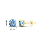 Load image into Gallery viewer, 2-carat-fancy-color-lab-grown-round-vivid-blue-stud-earrings-in-yellow-gold-fdear10411rogvblueangle2-2.00ct-nl-yg-hw.jpg?v=1786968027