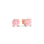 Load image into Gallery viewer, Fancy Lab Colored Diamond Round Cut Stud Earring