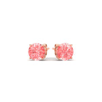 Load image into Gallery viewer, 2-carat-fancy-color-lab-grown-round-vivid-pink-stud-earrings-in-rose-gold-fdear10411rogvpinkangle3-2.00ct-nl-rg.jpg?v=1786968027
