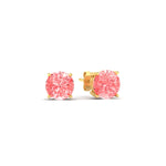 Load image into Gallery viewer, 2-carat-fancy-color-lab-grown-round-vivid-pink-stud-earrings-in-yellow-gold-fdear10411rogvpinkangle1-2.00ct-nl-yg.jpg?v=1786968026
