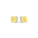 Load image into Gallery viewer, 2-carat-fancy-color-lab-grown-round-vivid-yellow-stud-earrings-in-white-gold-fdear10411rogvyellowangle3-2.00ct-nl-wg.jpg?v=1786968026