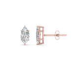 Load image into Gallery viewer, 0.50 To 5 Carat Marquise Lab Created Diamond Stud Earring 14K Gold
