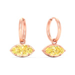 Load image into Gallery viewer, 2-carat-marquise-vivid-yellow-dangling-huggie-earrings-for-women-in-rose-gold-fdear11725gvyellowangle1-2.00ct-nl-rg.jpg?v=1788429563