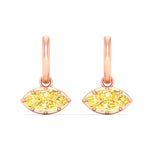 Load image into Gallery viewer, 2-carat-marquise-vivid-yellow-dangling-huggie-earrings-for-women-in-rose-gold-fdear11725gvyellowangle2-2.00ct-nl-rg.jpg?v=1788429563