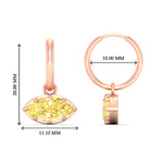 Load image into Gallery viewer, 2-carat-marquise-vivid-yellow-dangling-huggie-earrings-for-women-in-rose-gold-fdear11725gvyellowangle3-2.00ct-nl-rg-hw.jpg?v=1788429563