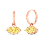 Load image into Gallery viewer, 2-carat-marquise-vivid-yellow-dangling-huggie-earrings-for-women-in-rose-gold-fdear11725gvyellowangle4-2.00ct-nl-rg.jpg?v=1788429563