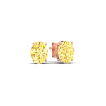 Load image into Gallery viewer, 2-carat-oval-cut-vivid-yellow-diamond-stud-earrings-in-rose-gold-fdear10411ovgvyellowangle1-2.00ct-nl-rg.jpg