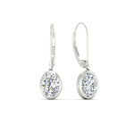 Load image into Gallery viewer, Lab Grown Diamond Leverback Bezel Set Oval Cut Earrings