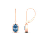 Load image into Gallery viewer, 2-carat-oval-shaped-bezel-vivid-blue-leverback-earrings-in-rose-gold-fdear11736ovgvblueangle3-2.00ct-nl-rg.jpg
