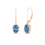 Load image into Gallery viewer, 2-carat-oval-shaped-bezel-vivid-blue-leverback-earrings-in-rose-gold-fdear11736ovgvblueangle4-2.00ct-nl-rg.jpg