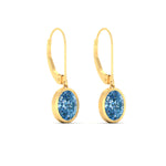 Load image into Gallery viewer, 2-carat-oval-shaped-bezel-vivid-blue-leverback-earrings-in-yellow-gold-fdear11736ovgvblueangle5-2.00ct-nl-yg.jpg