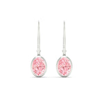 Load image into Gallery viewer, 2-carat-oval-shaped-bezel-vivid-pink-leverback-earrings-in-white-gold-fdear11736ovgvpinkangle2-2.00ct-nl-wg.jpg