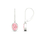 Load image into Gallery viewer, 2-carat-oval-shaped-bezel-vivid-pink-leverback-earrings-in-white-gold-fdear11736ovgvpinkangle3-2.00ct-nl-wg.jpg
