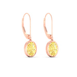 Load image into Gallery viewer, 2-carat-oval-shaped-bezel-vivid-yellow-leverback-earrings-in-rose-gold-fdear11736ovgvyellowangle5-2.00ct-nl-rg.jpg