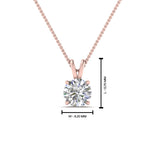 Load image into Gallery viewer, Round Cut Lab Diamond 4 Prong Solitaire Pendant For Women

