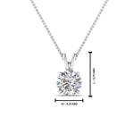 Load image into Gallery viewer, Round Cut Lab Diamond 4 Prong Solitaire Pendant For Women
