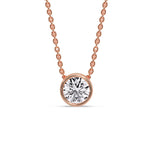 Load image into Gallery viewer, 2-carat-round-bezel-solitaire-diamond-pendant-in-rose-gold-fdpd10538roangle1-2-00ct-nl-rg.jpg?v=1768372910