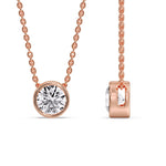 Load image into Gallery viewer, 2-carat-round-bezel-solitaire-diamond-pendant-in-rose-gold-fdpd10538roangle4-2-00ct-nl-rg.jpg?v=1768372910